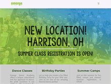 Tablet Screenshot of emerge-dance.com